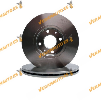 Kit 2 Discos de Freno ABAKUS 231-03-013 | Eje Delantero | Nissan Micra | Renault Clio Megane Twingo | Logan | OE 7701207823