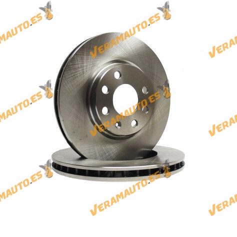 Kit 2 Brake Discs ABAKUS 231-03-038 | Opel Corsa C Combo Meriva Tigra | OE 351344720500 | 95526646