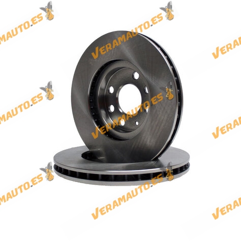 Kit 2 Brake Discs ABAKUS 231-03-038 | Opel Corsa C Combo Meriva Tigra | OE 351344720500 | 95526646