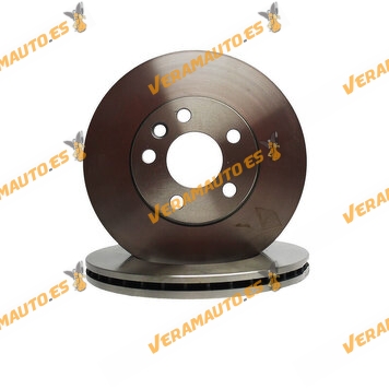 Kit 2 Discos de Freno ABAKUS 231-03-034 | Eje Delantero | Ford Galaxy WGR SEAT Alhambra Volkswagen Sharan 7M | 7M0615301E