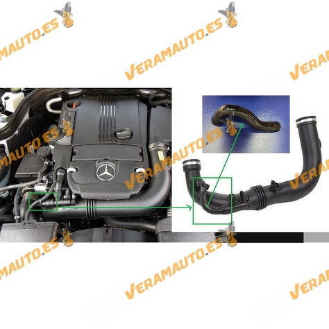 Intake Turbo Compressor Sleeve Pipe and Air Filter ABAKUS 054-028-059 | Mercedes SLK R172 | OE 2710902029