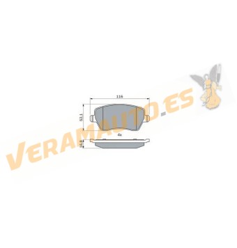 Brake Pads Dacia | Nissan | Mercedes | Renault | Suzuki | Front Axle | For TRW Brake System | OE 410601817R