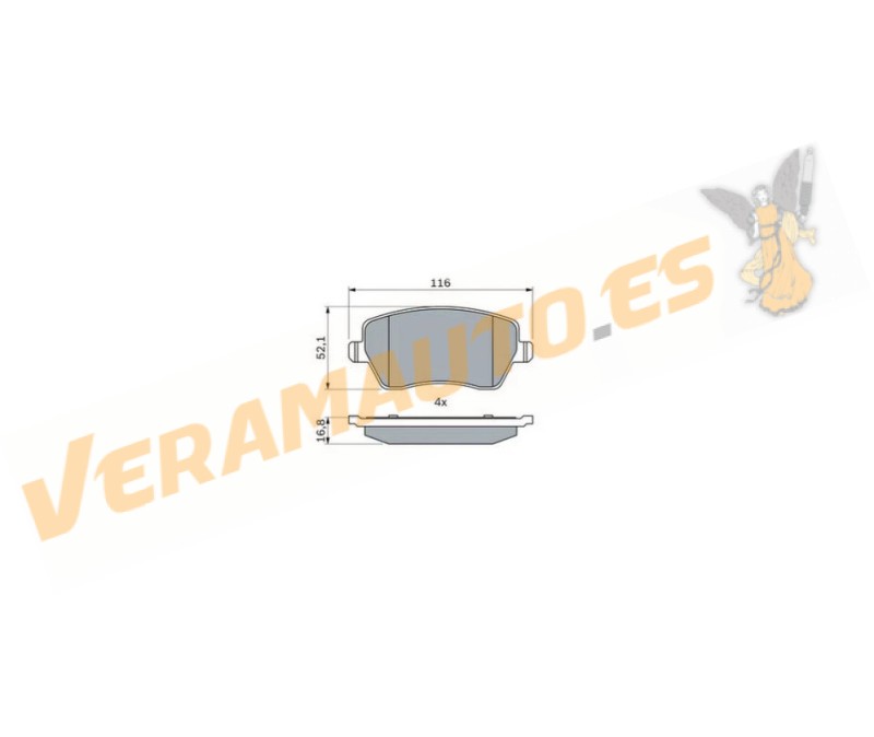 Brake Pads Dacia | Nissan | Mercedes | Renault | Suzuki | Front Axle | For TRW Brake System | OE 410601817R