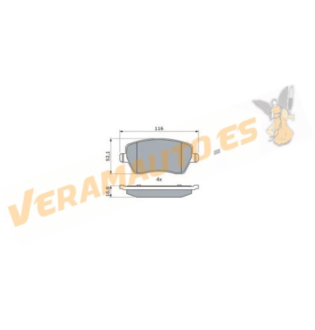 Brake Pads Dacia | Nissan | Mercedes | Renault | Suzuki | Front Axle | For TRW Brake System | OE 410601817R