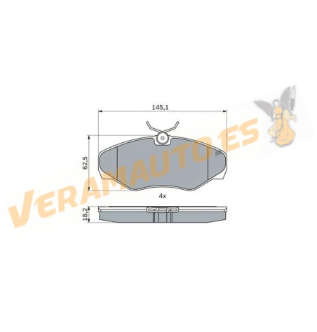 Pastillas de Freno ABAKUS | Renault Trafic | Opel Vivaro | Eje Delantero | No Preparada Indicador de Desgaste | OEM 4106000QAE