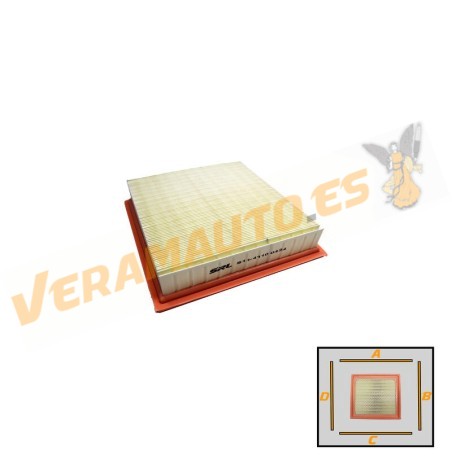 SRLine Air Filter for Chrysler Voyager | Dodge Avenger Caravan | OEM Similar to 04809782AA | 04861480AA