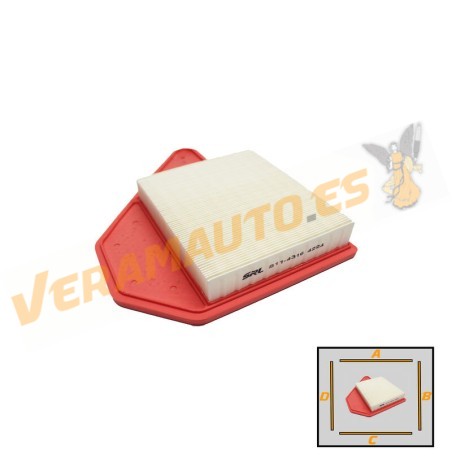 SRLine Air Filter Chrysler Voyager | Lancia Voyager | OEM Similar to 04861737AA | 4861737AA