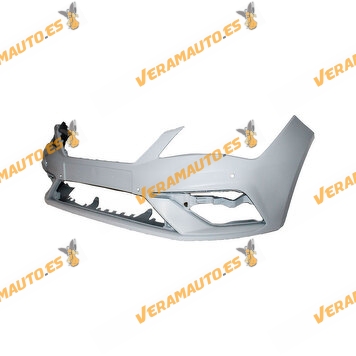 Front Bumper | SEAT Leon FR (5F) from 2017 to 2020 | Primed | With Sensor Recesses | Similar OEM 5F0807221ADGRU