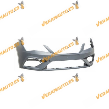 Front Bumper | SEAT Leon FR (5F) from 2017 to 2020 | Primed | FR Model | Without parking sensor gap OEM 5F0807221ABGRU