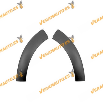 Cerco de Aleta | Kit 2 Molduras de Aleta | Citroen C3 2016 a 2023 | Delanteras | Derecha e Izquierda | OEM Similar a 1618037680