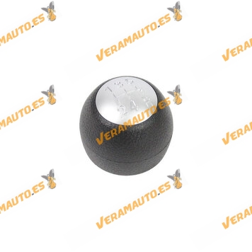 Pomo Palanca Cámbios Manual | Alfa Romeo 147 166 GT | 5 Velocidades | Negro y Cromado | OEM 735317144 | 735312129
