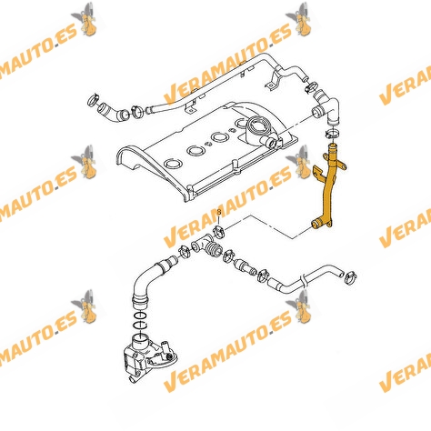 Tubería Ventilación Culata 053-028-092 Audi A4 B5 (8D) | A4 B6 (8E) | A6 C5 (4B) 1.8 T  de 1997 a 2005 | OE 06B103213G