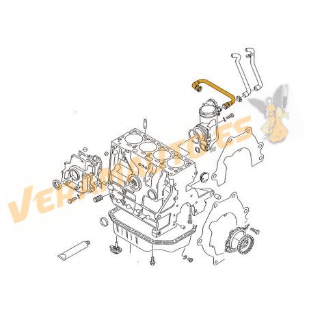 PCV Cylinder Head Ventilation Hose VW Group 1.4 Seat Cordoba Ibiza Skoda Fabia Octavia Volkswagen Caddy Golf Polo 036103493CP