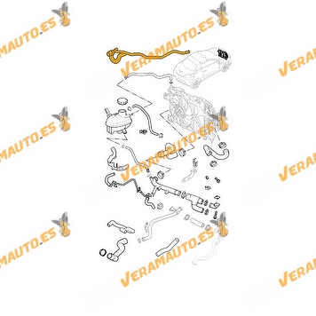 Radiator Outlet Hose Opel Combo Corsa C Tigra Displacement 1.3 | 1.7 CDTi | OE 13161004 | 6336107