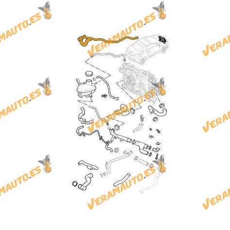 Radiator Outlet Hose Opel Combo Corsa C Tigra Displacement 1.3 | 1.7 CDTi | OE 13161004 | 6336107