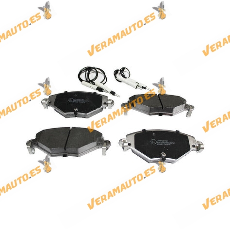 Pastillas de Freno ABAKUS | Citroen C5 de 2000 a 2008 | Eje Delantero | Incluye Avisador de Desgaste | OEM Similar a 425288