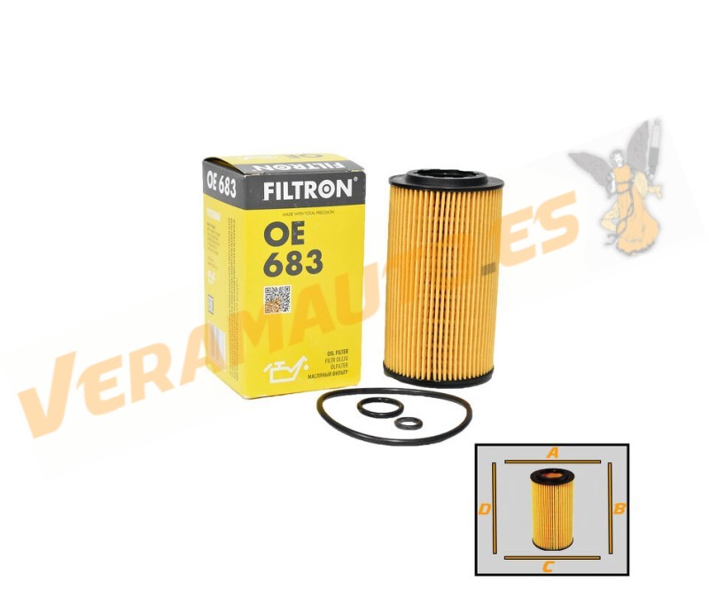 FILTRON Oil Filter Honda Accord VII (CL|CM|CN) | CR-V (RD) | FR-V (BE) | 2.2 i CTDi | OE 15430-RBD-E01 | 15430-RBD-E02