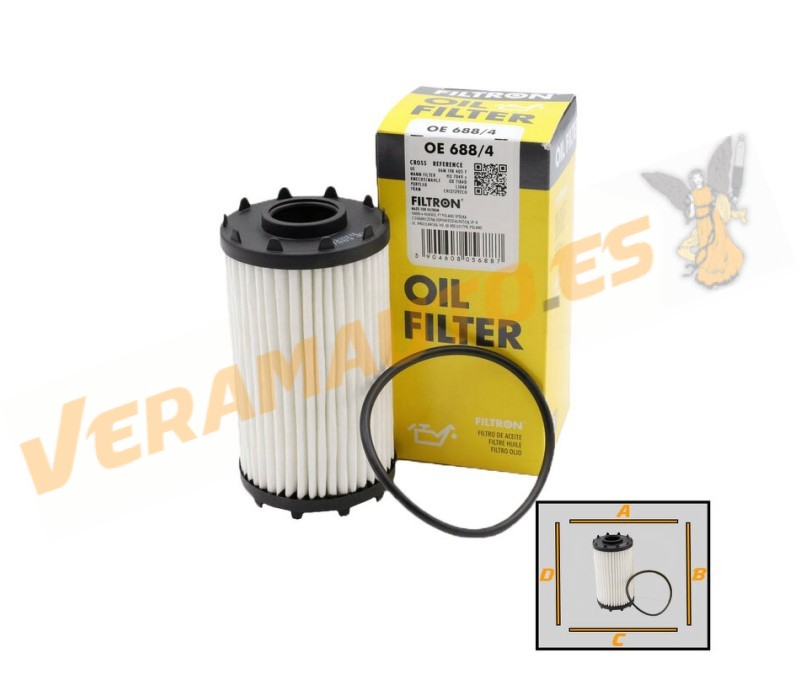 FILTRON OE688/4 Oil Filter | Audi Porsche Bentley Volkswagen | OE 06M198405F | 06M115561H | 9A719840500