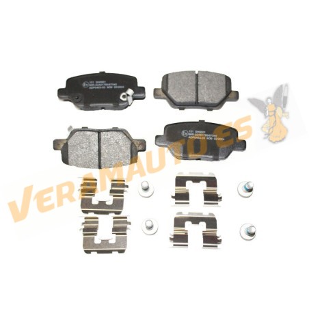 Abakus Brake Pads | FIAT Type | Rear Axle | With Acoustic Wear Indicator | OEM 77367717