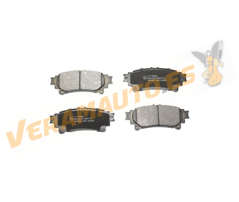 Brake Pads | Toyota Prius Plus Highlander Mirai Sienna | Lexus RX| Rear Axle | Not Prepared for Wear Indicator | OEM 446630290