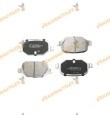 Brake Pads ABAKUS | FIAT 500, Idea, Panda, Punto | Citroen E-Mehari | Rear Axle | TRW Brake System | OEM 1618111480