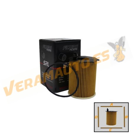SRLine Oil Filter 153071760514 Alfa Romeo Mito | Fiat 500 | Panda | Punto | Lancia | Lancia | Engine 0.9 | OE 55224598