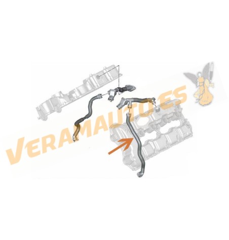 Tubo Ventilación Motor BMW N63 4.4 V8 | Serie 5/6/7 F10‑F13 | F01/F02| X5 E70 | X6 E71 | Lado derecho | OE 11157575641