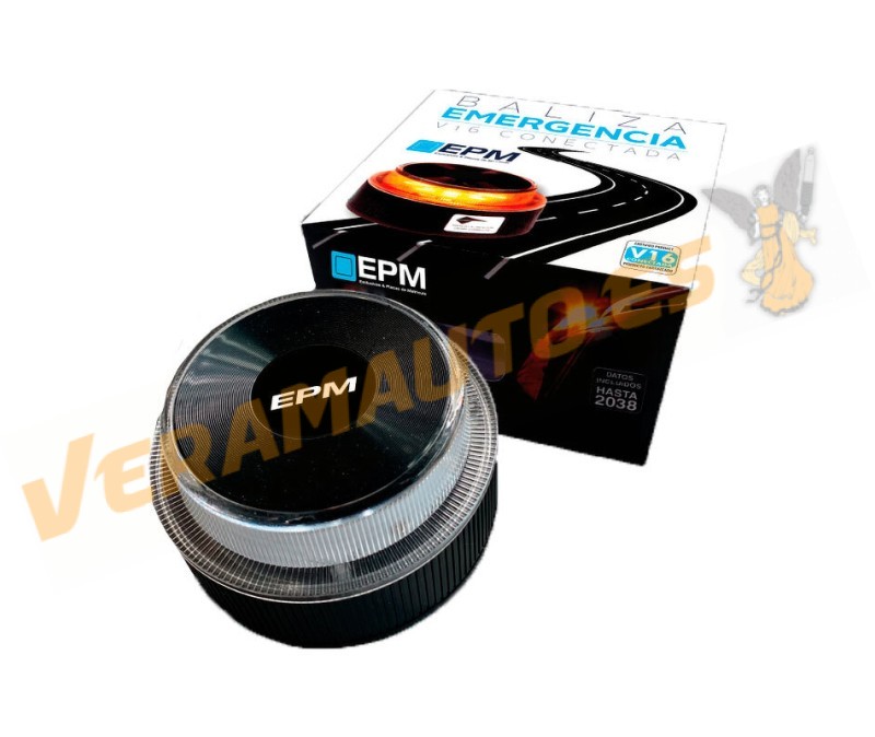 Baliza V16 con Geolocalización | Certificada y Homologada por la DGT | Incluye 3 Pilas tipo AA