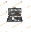 46-Piece Chrome Vanadium Tool Set | Socket Wrenches | Bits | Ratchet | 1/4" Metric