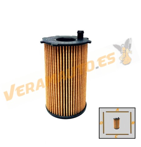 Filtro de Aceite SRLine Hyundai Santa Fe Grand Santa Fe| Kia Sorento | OE Similar 263203CAA0