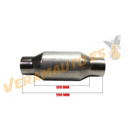 Universal Adaptable Catalytic Converter | Compliant with EURO IV Emissions Standards | Without Heat Shielding Total Length 280mm