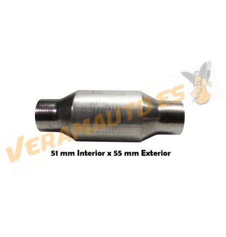 Catalizador Universal Adaptable | Apto Normativa Emisiones EURO IV | Redondo Sin Protección Calorifica | Largo Total 280 mm