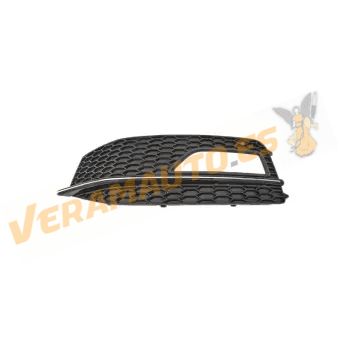 Rejilla Paragolpes Audi A4 2011 a 2015 Delantera Izquierda | Modelo S-Line Con Hueco Antiniebla | Moldura Cromada | 8K0807681N