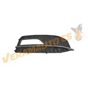 Rejilla Paragolpes Audi A4 2011 a 2015 Delantera Derecha | Modelo S-Line Con Hueco Antiniebla | Moldura Cromada | OEM 8K0807682P