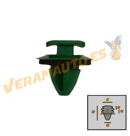 Set of 10 Clips | Fiat 500L Punto EVO Grande Punto | JEEP Renegade | Upholstery | With Rubber | OEM 71748293