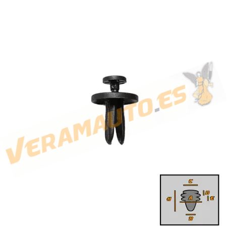 Set de 10 Grapas | Varios Modelos SEAT | Opel | Chrysler | para Fijación de Molduras