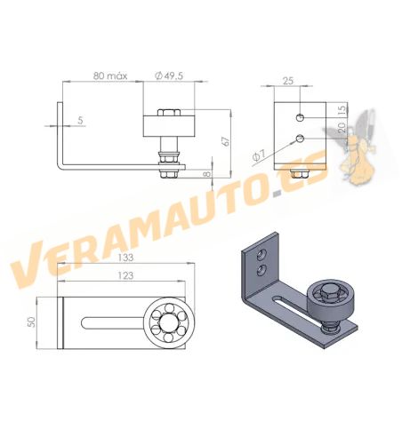 Adjustable Roller Door Guide for Barn | Rustic or Forge