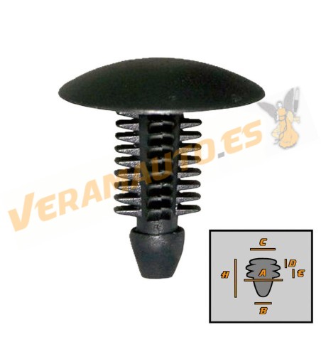 Set de 10 Grapas Citroen Jumper | FIAT Ducato | Peugeot Boxer | Tapizados y Alfombras