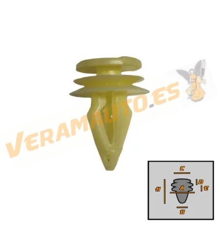 Set de 10 Grapas | Land Rover Evoque | Lexus Modelo S | X | Para Fijación de Paso de Rueda | Cerco de Aleta | OEM LR027255