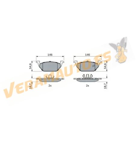 Pastillas de Freno ABAKUS | Grupo VAG | Sistema de Frenos Volkswagen | No Preparado Indicador Desgaste | OEM 1J0698151B