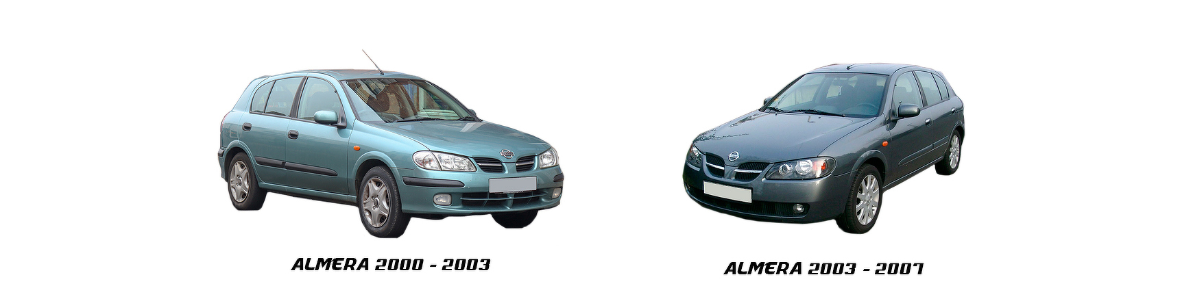 Repuestos de Nissan Almera de 2002, 2003, 2004, 2005, 2006, 2007, 2008