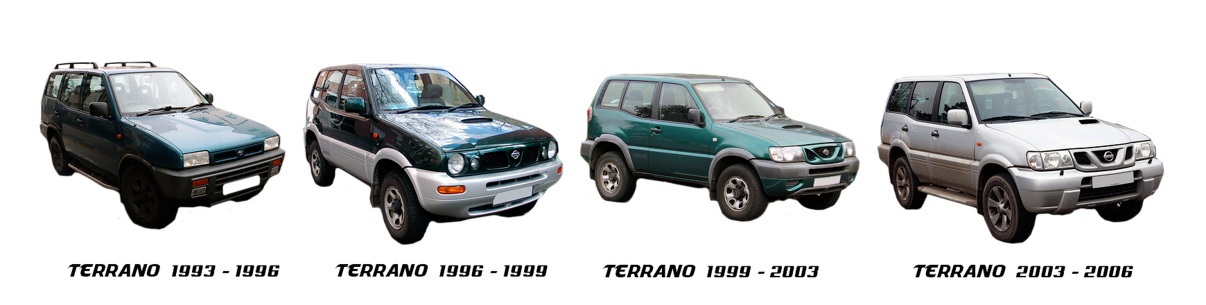 Recambios de Nissan Terrano II de 1997, 1998, 1999, 2000, 2001 y 2002